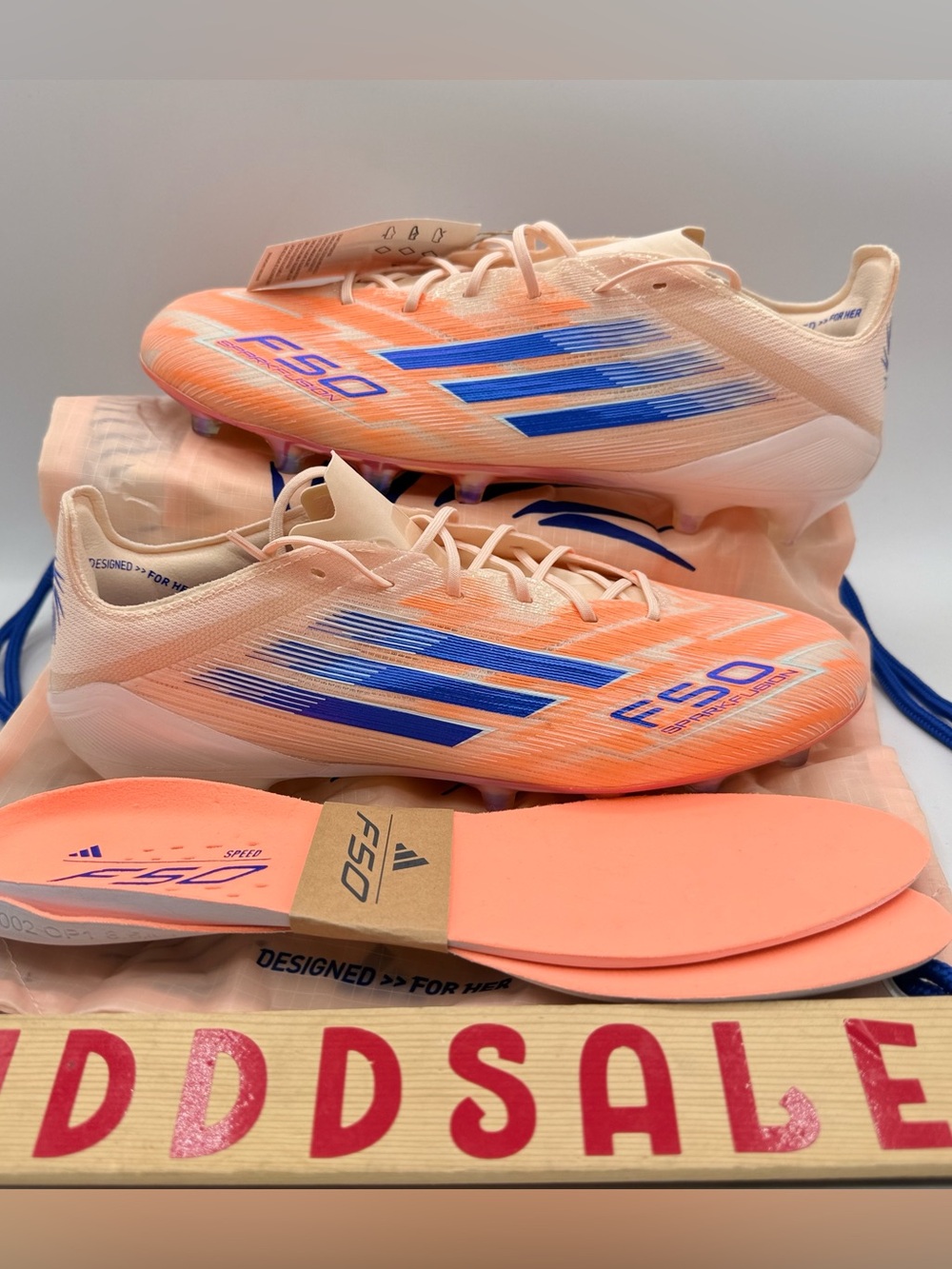 Adidas F50 Sparkfusion Elite Low JS4378 FG/AG Soccer Cleats Women's Sz 10 NWT